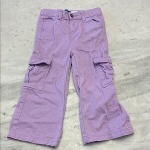 Girls Light Purple Cargo Jeans